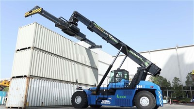 SOCMA 45T Elektrische Container Reach Stacker Lithium-accu voor containerhavenapparatuur